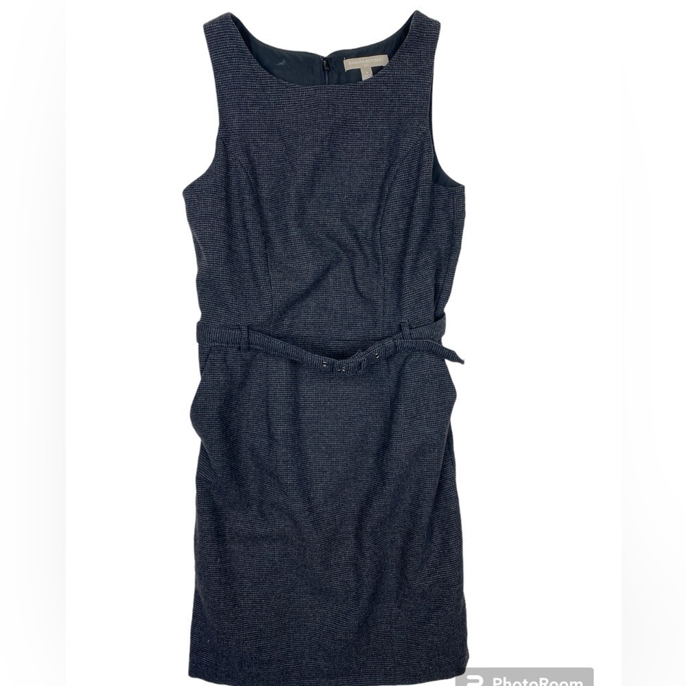 Banana republic sleeveless belt wool dress size 6